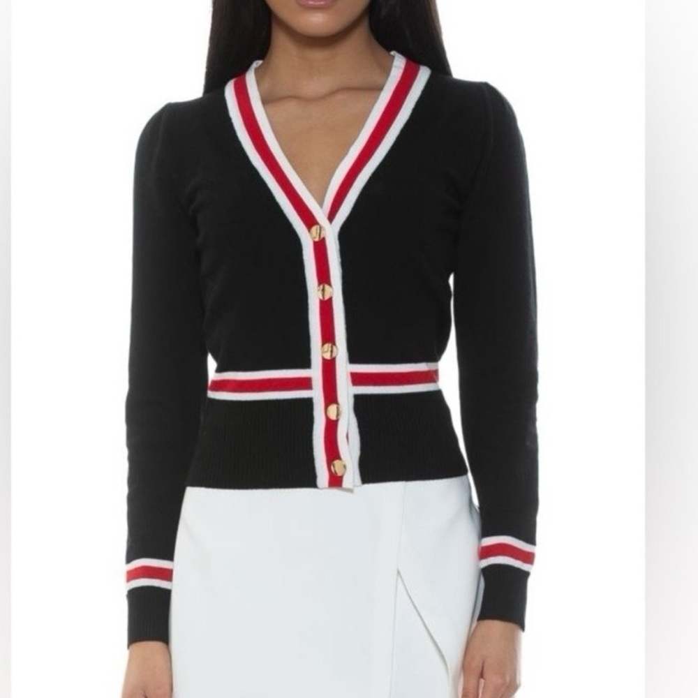 Alexia Admor Contrast Trim Cardigan